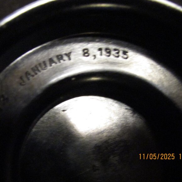 Antique portable humidor, stainless steel top. - Picture 5 of 5